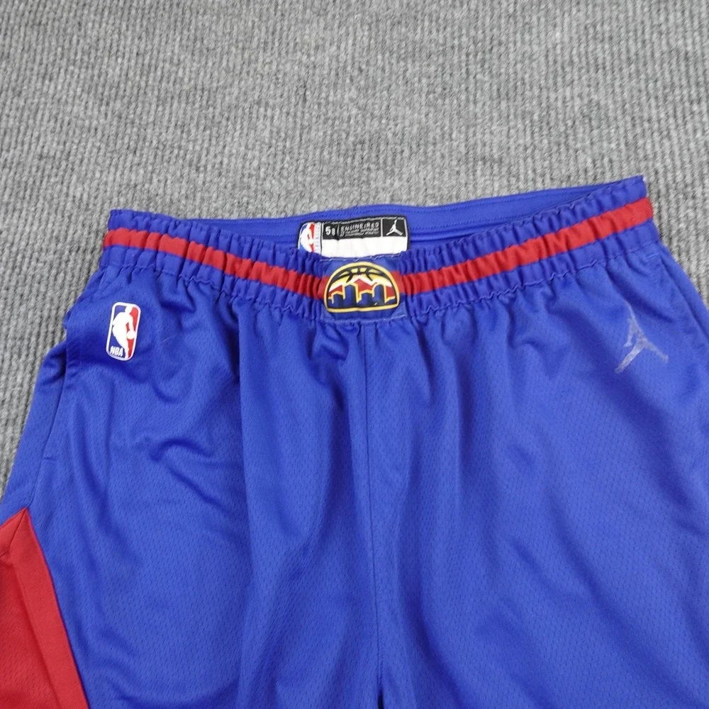 Denver Nuggets Player Issue Shorts Mens 50 Blue NBA Basketball Nike Jordan